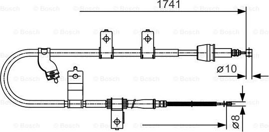 BOSCH 1 987 482 076 - Тросик, cтояночный тормоз autosila-amz.com