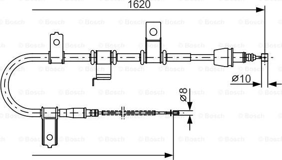 BOSCH 1 987 482 071 - Тросик, cтояночный тормоз autosila-amz.com