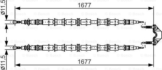 BOSCH 1 987 482 141 - Тросик, cтояночный тормоз autosila-amz.com