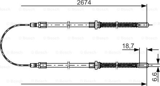 BOSCH 1 987 482 148 - Тросик, cтояночный тормоз autosila-amz.com