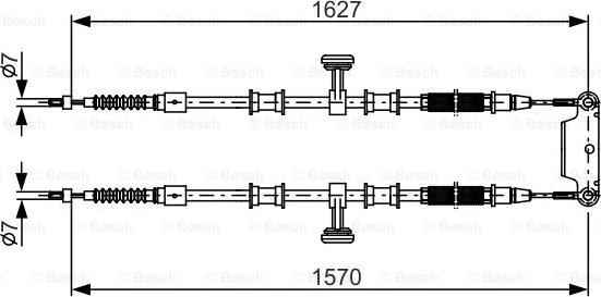 BOSCH 1 987 482 147 - Тросик, cтояночный тормоз autosila-amz.com