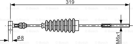 BOSCH 1 987 482 157 - Тросик, cтояночный тормоз autosila-amz.com