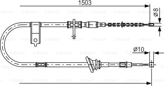 BOSCH 1 987 482 165 - Тросик, cтояночный тормоз autosila-amz.com