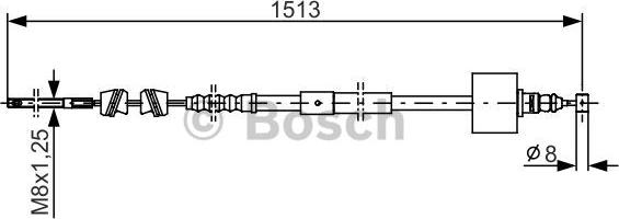 BOSCH 1 987 482 161 - Тросик, cтояночный тормоз autosila-amz.com