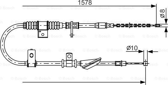 BOSCH 1 987 482 168 - Тросик, cтояночный тормоз autosila-amz.com