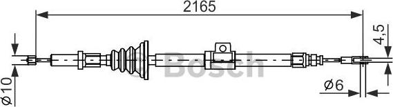 BOSCH 1 987 482 105 - Тросик, cтояночный тормоз autosila-amz.com