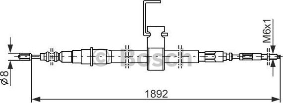 BOSCH 1 987 482 106 - Тросик, cтояночный тормоз autosila-amz.com