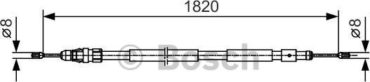 BOSCH 1 987 482 116 - Тросик, cтояночный тормоз autosila-amz.com