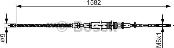 BOSCH 1 987 482 124 - Тросик, cтояночный тормоз autosila-amz.com