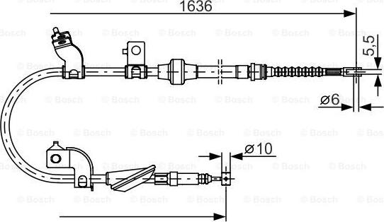 BOSCH 1 987 482 120 - Тросик, cтояночный тормоз autosila-amz.com