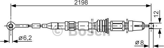 BOSCH 1 987 482 127 - Тросик, cтояночный тормоз autosila-amz.com