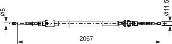 BOSCH 1 987 482 869 - Тросик, cтояночный тормоз autosila-amz.com