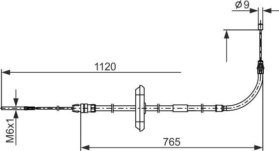 BOSCH 1 987 482 867 - Тросик, cтояночный тормоз autosila-amz.com