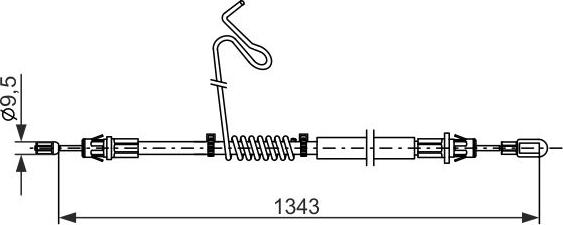 BOSCH 1 987 482 883 - Тросик, cтояночный тормоз autosila-amz.com