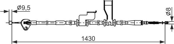 BOSCH 1 987 482 835 - Тросик, cтояночный тормоз autosila-amz.com