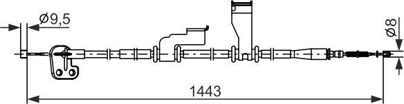 BOSCH 1 987 482 836 - Тросик, cтояночный тормоз autosila-amz.com