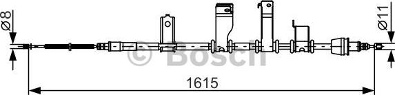 BOSCH 1 987 482 349 - Тросик, cтояночный тормоз autosila-amz.com