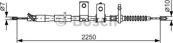 BOSCH 1 987 482 343 - Тросик, cтояночный тормоз autosila-amz.com