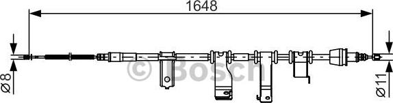 BOSCH 1 987 482 350 - Тросик, cтояночный тормоз autosila-amz.com