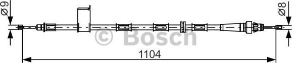 BOSCH 1 987 482 364 - Тросик, cтояночный тормоз autosila-amz.com