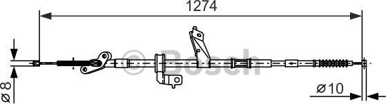 BOSCH 1 987 482 367 - Тросик, cтояночный тормоз autosila-amz.com