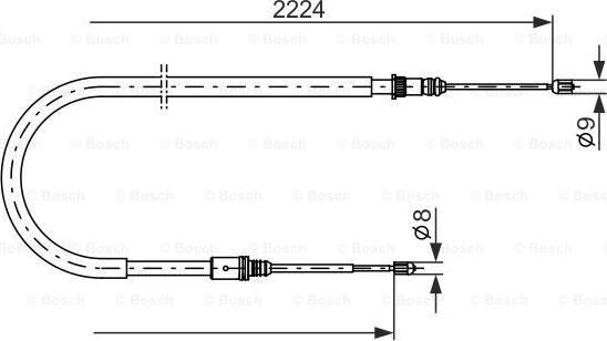 BOSCH 1 987 482 303 - Тросик, cтояночный тормоз autosila-amz.com