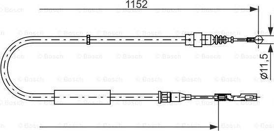 BOSCH 1 987 482 310 - Тросик, cтояночный тормоз autosila-amz.com