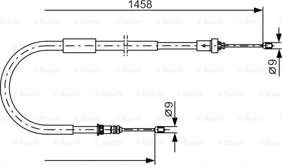 BOSCH 1 987 482 335 - Тросик, cтояночный тормоз autosila-amz.com