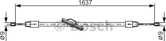 BOSCH 1 987 482 330 - Тросик, cтояночный тормоз autosila-amz.com