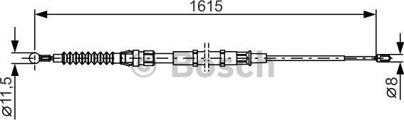 BOSCH 1 987 482 328 - Тросик, cтояночный тормоз autosila-amz.com