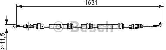 BOSCH 1 987 482 376 - Тросик, cтояночный тормоз autosila-amz.com