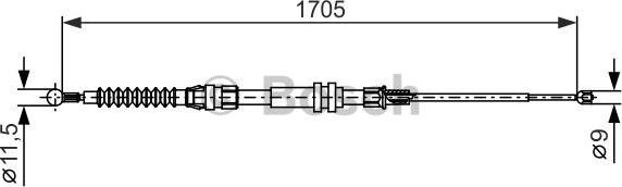 BOSCH 1 987 482 377 - Тросик, cтояночный тормоз autosila-amz.com