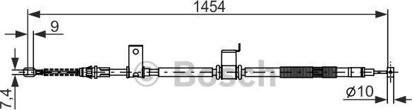 BOSCH 1 987 482 294 - Тросик, cтояночный тормоз autosila-amz.com