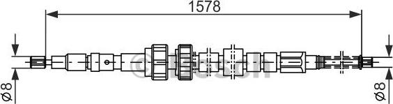 BOSCH 1 987 482 243 - Тросик, cтояночный тормоз autosila-amz.com