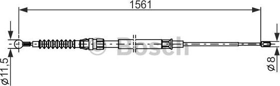 BOSCH 1 987 482 264 - Тросик, cтояночный тормоз autosila-amz.com