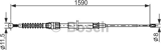 BOSCH 1 987 482 265 - Тросик, cтояночный тормоз autosila-amz.com