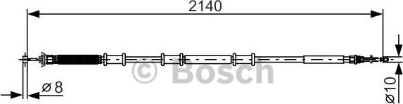 BOSCH 1 987 482 288 - Тросик, cтояночный тормоз autosila-amz.com