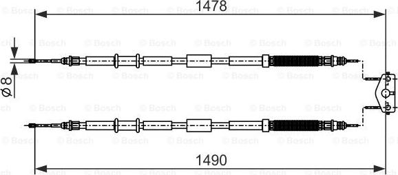 BOSCH 1 987 482 282 - Тросик, cтояночный тормоз autosila-amz.com