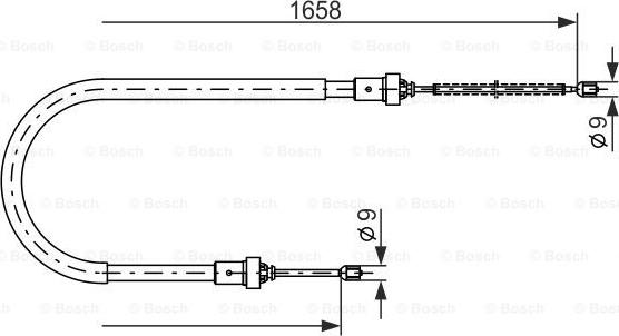 BOSCH 1 987 482 234 - Тросик, cтояночный тормоз autosila-amz.com