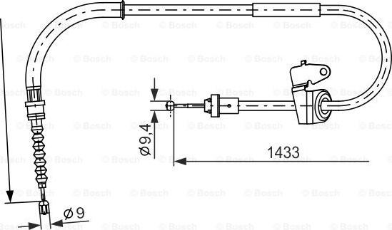 BOSCH 1 987 482 231 - Тросик, cтояночный тормоз autosila-amz.com