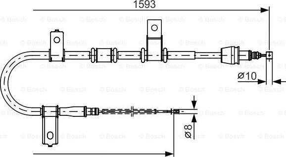 BOSCH 1 987 482 224 - Тросик, cтояночный тормоз autosila-amz.com