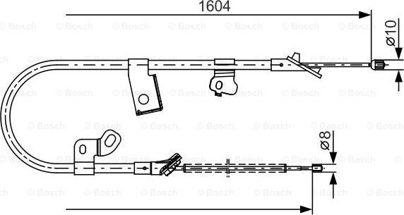 BOSCH 1 987 482 220 - Тросик, cтояночный тормоз autosila-amz.com