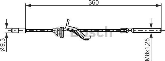 BOSCH 1 987 482 279 - Тросик, cтояночный тормоз autosila-amz.com