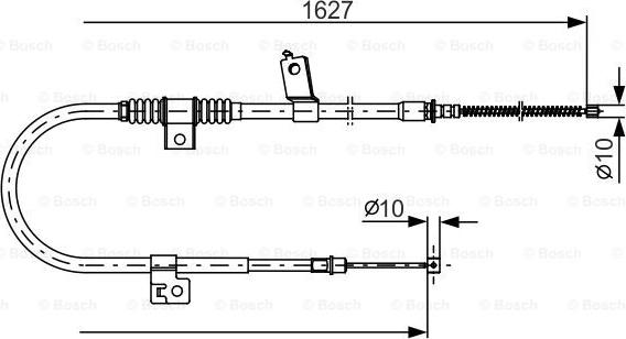 BOSCH 1 987 482 274 - Тросик, cтояночный тормоз autosila-amz.com