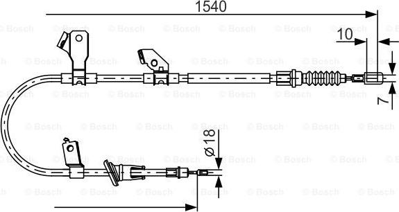 BOSCH 1 987 482 271 - Тросик, cтояночный тормоз autosila-amz.com