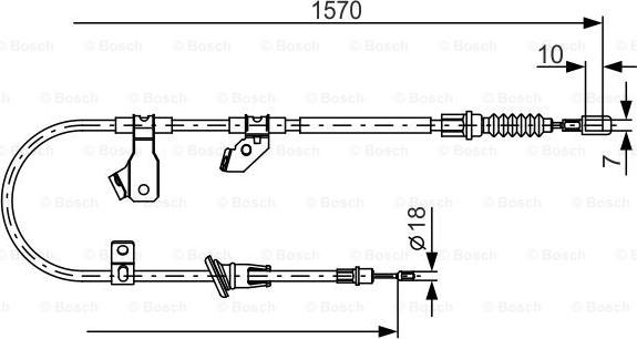 BOSCH 1 987 482 272 - Тросик, cтояночный тормоз autosila-amz.com