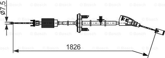 BOSCH 1 987 482 799 - Тросик, cтояночный тормоз autosila-amz.com