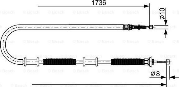 BOSCH 1 987 482 700 - Трос стоян торм autosila-amz.com