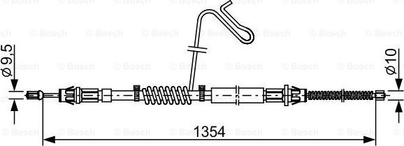 BOSCH 1 987 482 711 - Тросик, cтояночный тормоз autosila-amz.com