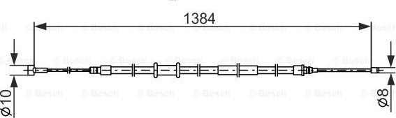 BOSCH 1 987 482 718 - Трос тормоза ручного autosila-amz.com